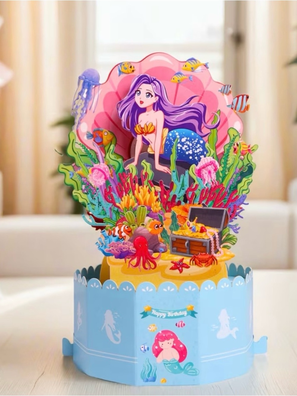 Mermaid Pop Up Birthday Card